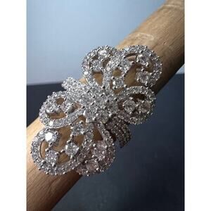 CZ cocktail ring In sterling silver size 9.5